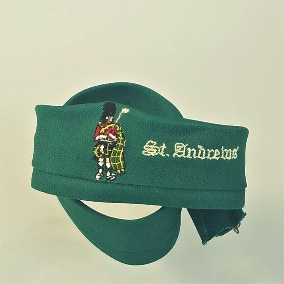 St Andrews Golf Course Hatband Green Grosgrain Vintage Collectible Golf Golfers - Picture 2 of 7